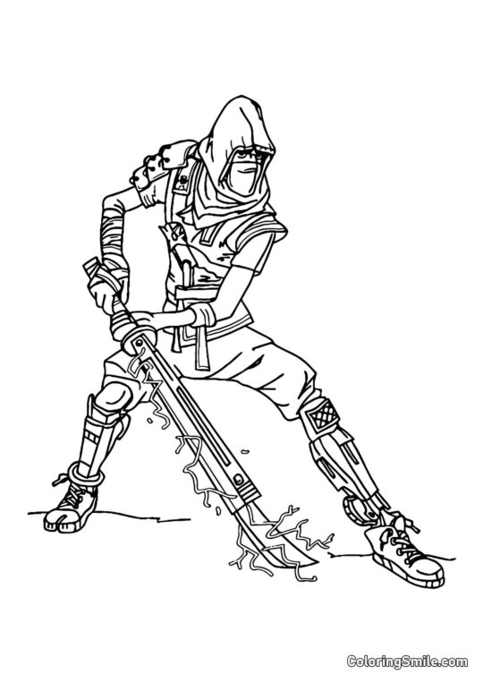 Fortnite Shuriken de Stealth - Página para Colorir