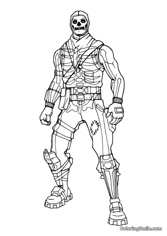 Fortnite Esqueleto Trooper - Página para Colorir
