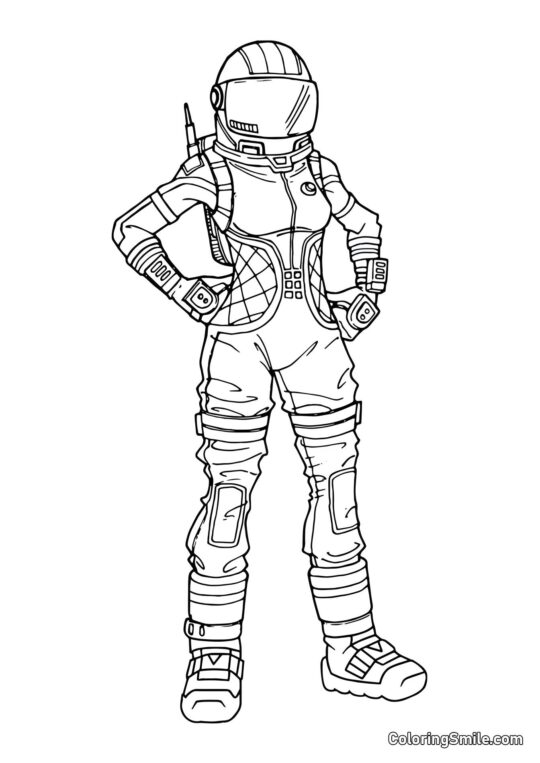 Fortnite Viajante Sombrio - Página para Colorir