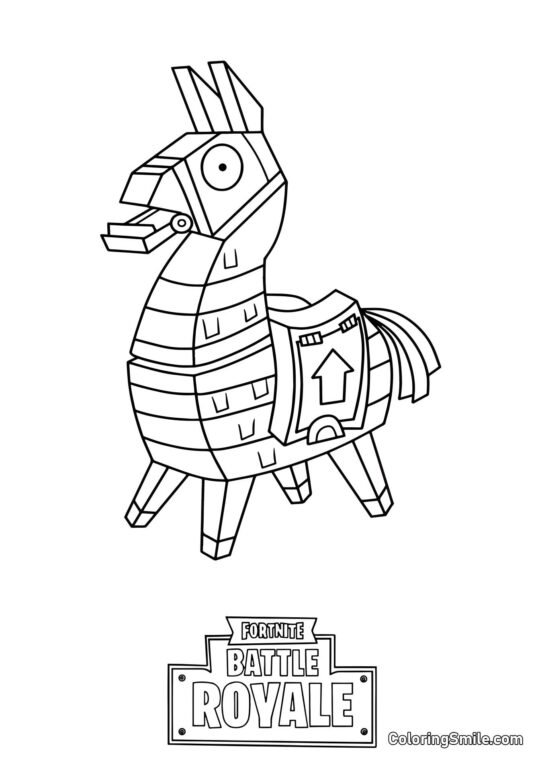 Fortnite Llama - Página para Colorir