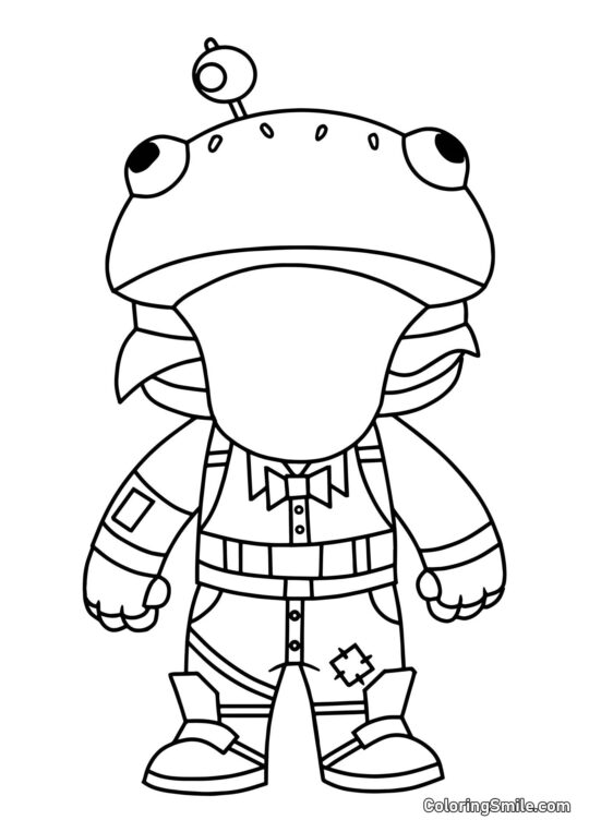 Fortnite Chibi Hambúrguer Durr - Página para Colorir