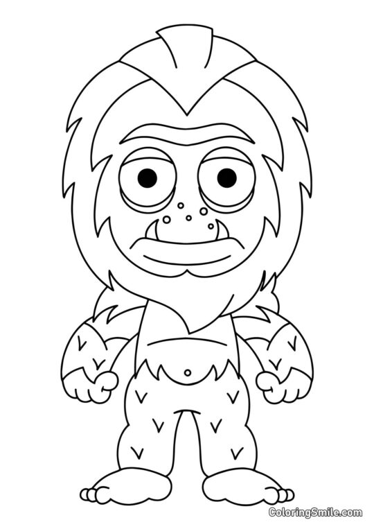 Fortnite Chibi Yeti - Página para Colorir