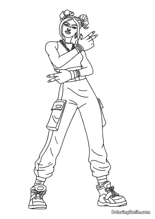 Fortnite Brilho - Página para Colorir