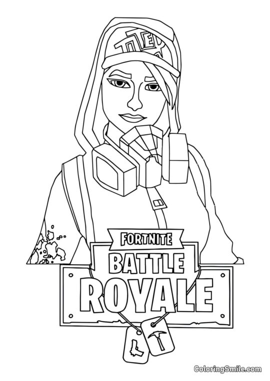 Fortnite Miss Banks - Página para Colorir
