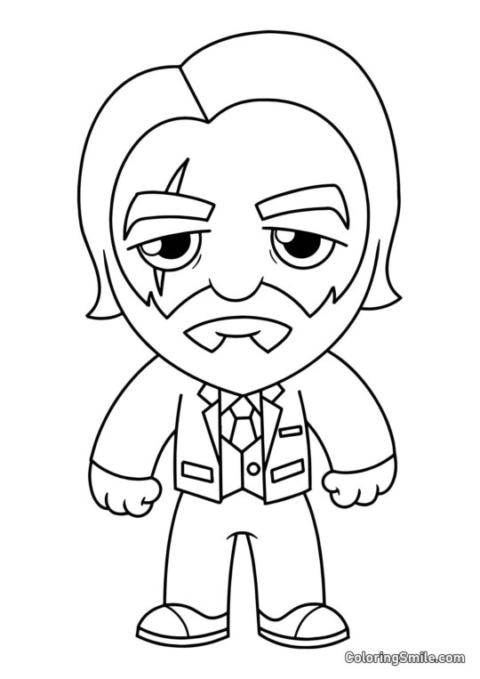 Fortnite Chibi Reaper da Alma - Página para Colorir