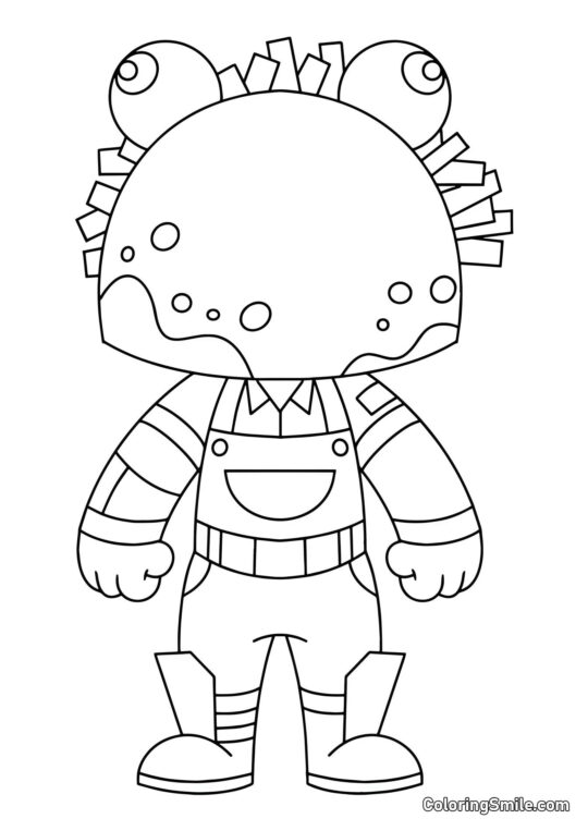 Fortnite Chibi Taco - Página para Colorir