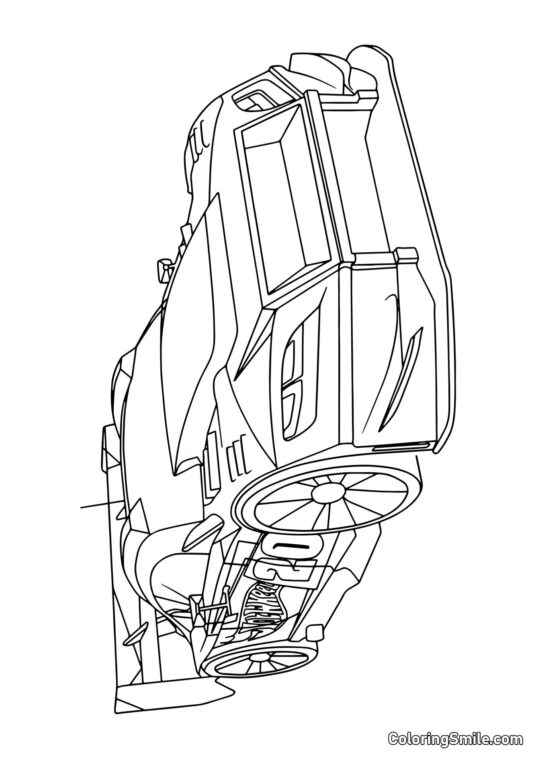 Carro Esportivo Hot Wheels - Página para Colorir