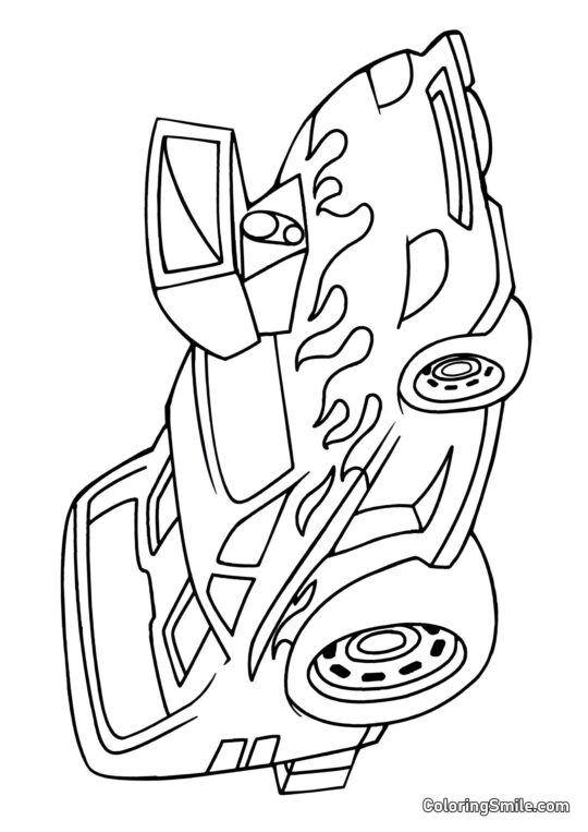 Carro Selvagem Hot Wheels - Página para Colorir