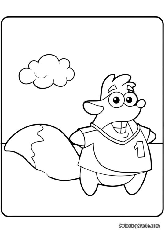 Esquilo Tico Esquilo Tico - Página para Colorir