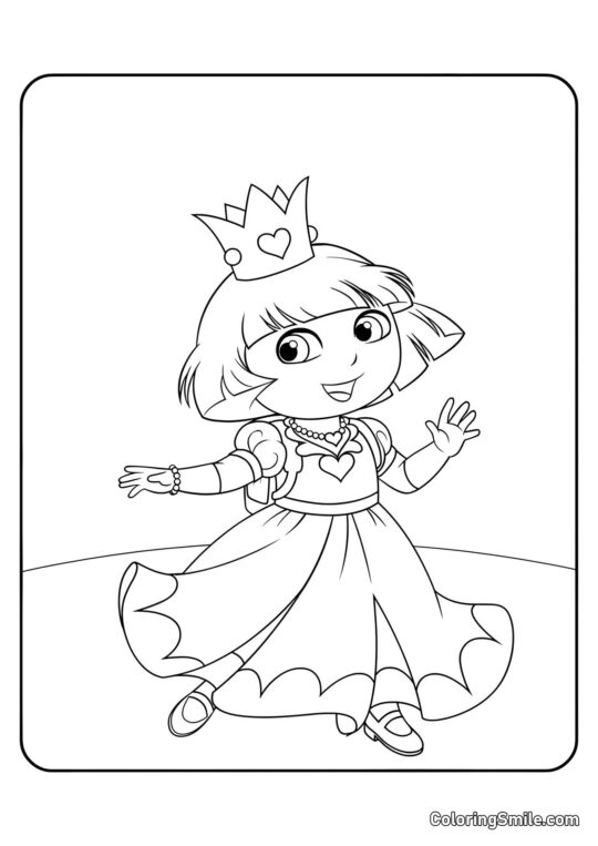 Dora, a Rainha Dora, a Rainha - Página para Colorir