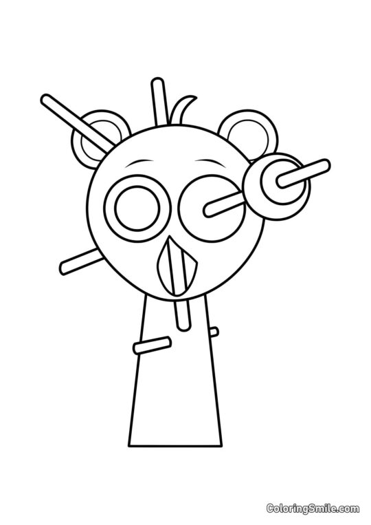 Horror Sprunk Sky - Página para Colorir