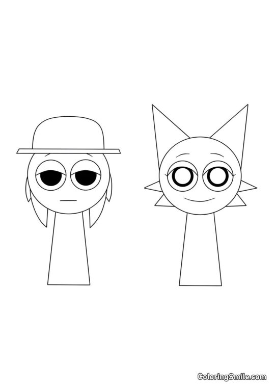 Sprunki Tanner e Venda - Página para Colorir