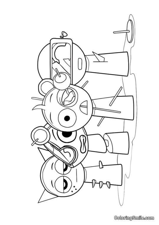 Novo Sprunki Assustador - Página para Colorir