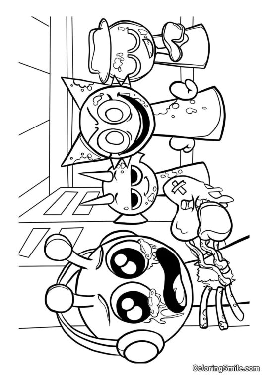 Sprunki no Modo Horror - Página para Colorir