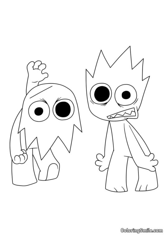 Sprunk OVAKS em Diferentes Modos - Página para Colorir