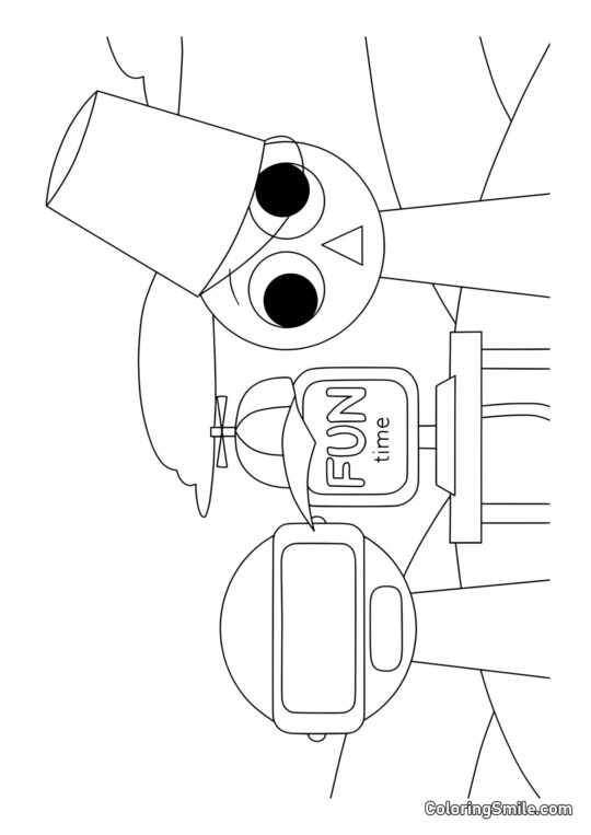 Hora de se Divertir com Sprunki - Página para Colorir