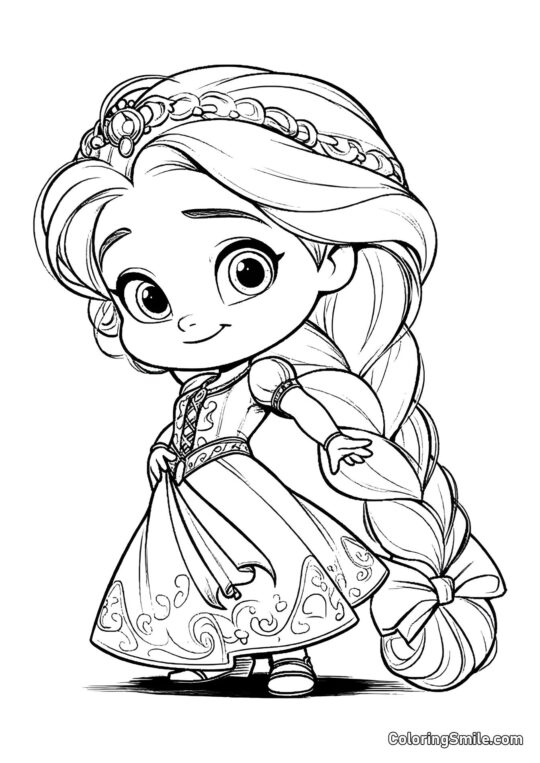 Linda Rapunzel Linda Rapunzel - Página para Colorir