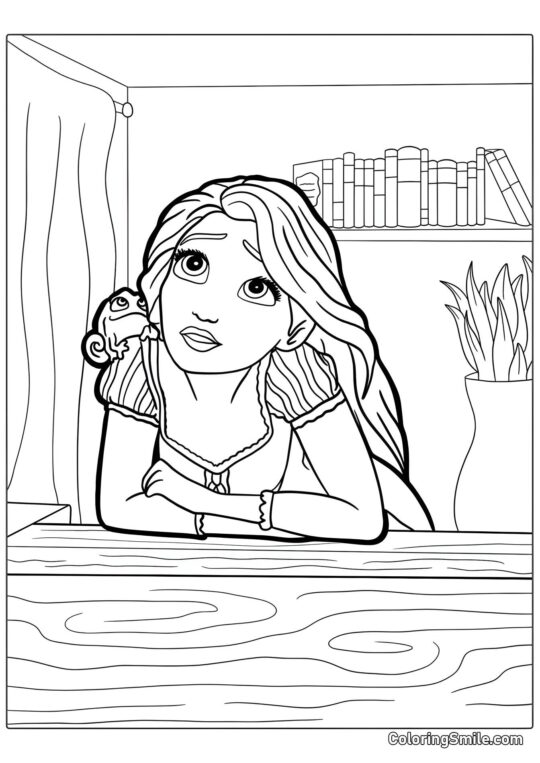 Rapunzel Sonhadora Rapunzel Sonhadora - Página para Colorir