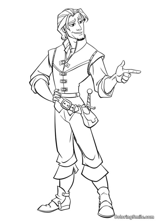 Flynn do Filme Rapunzel Flynn do Filme Rapunzel - Página para Colorir