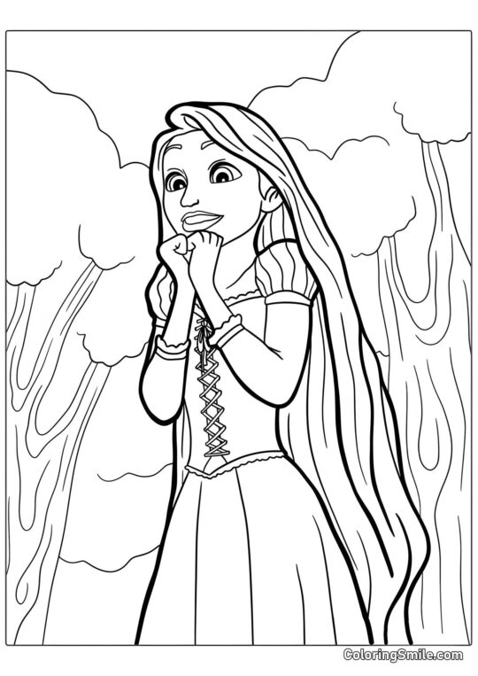 Rapunzel para Crianças Rapunzel para Crianças - Página para Colorir