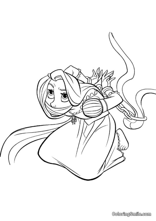 Rapunzel Amarrada Rapunzel Amarrada - Página para Colorir