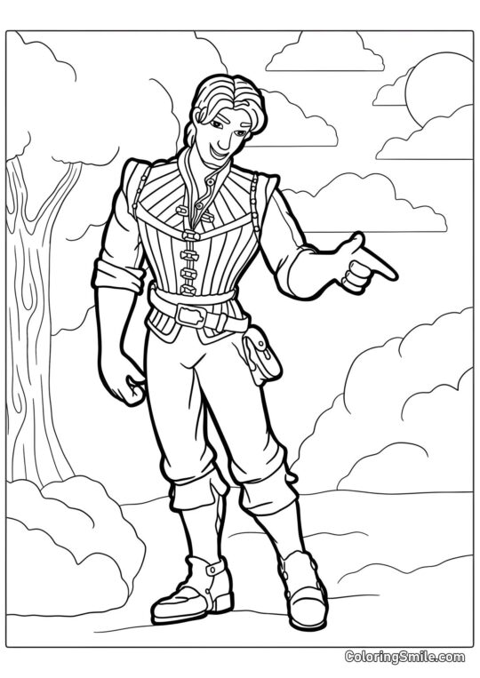 Eugene de Rapunzel Eugene de Rapunzel - Página para Colorir