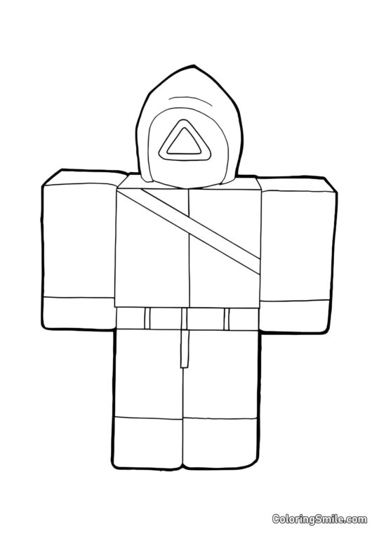 Soldado Roblox do Jogo do Lula - Página para Colorir