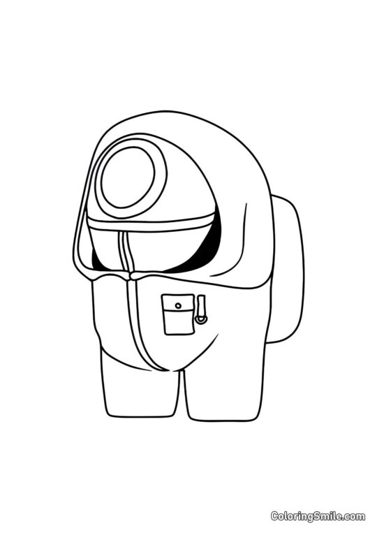 Among Us em Estilo do Jogo do Lula - Página para Colorir