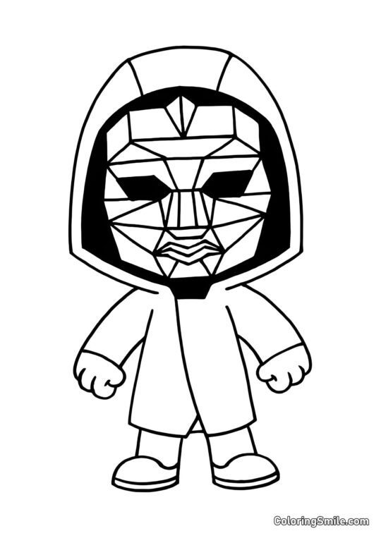 Chefe Chibi do Jogo do Lula - Página para Colorir