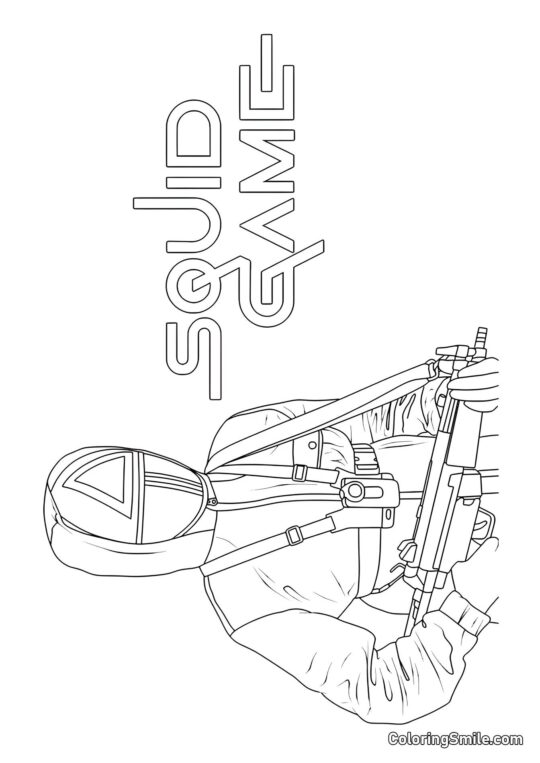 Soldado com Arma do Jogo do Lula - Página para Colorir