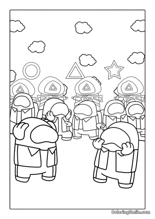 Among Us no Jogo do Lula - Página para Colorir