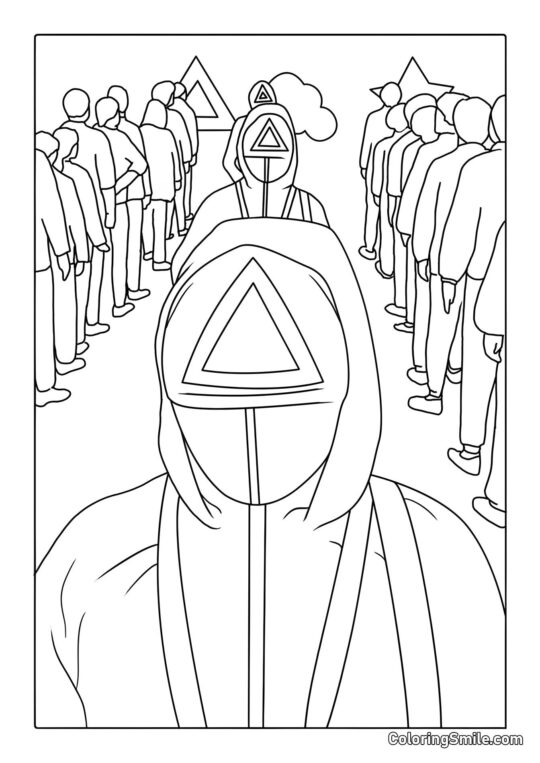 Jogadores e Guardas do Jogo do Lula - Página para Colorir