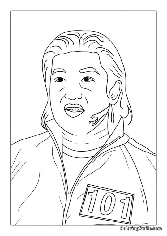 Jogador 101 do Jogo do Lula - Página para Colorir