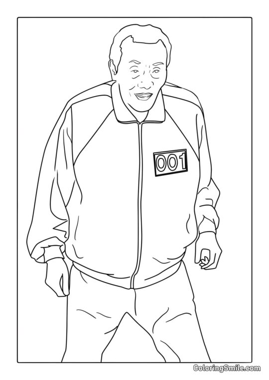 Jogador 001 do Jogo do Lula - Página para Colorir