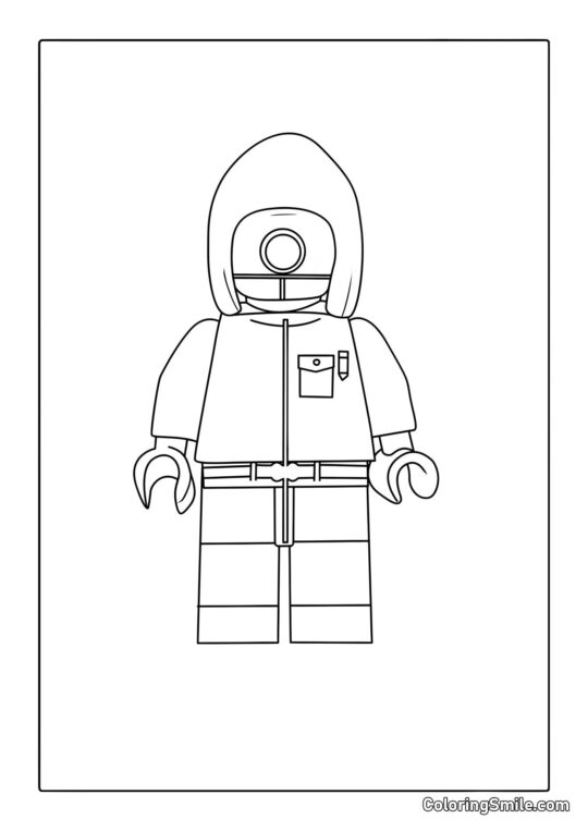 Guarda do Jogo do Lula em Estilo Lego - Página para Colorir