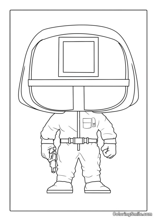 Guarda Chibi do Jogo do Lula - Página para Colorir
