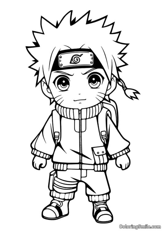 Naruto Bebê Fofo - Página para Colorir