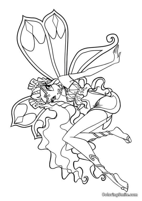 Winx Layla Enchantix Winx Layla Enchantix - Página para Colorir
