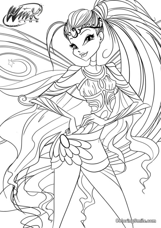 Winx Stella Bloomix Winx Stella Bloomix - Página para Colorir