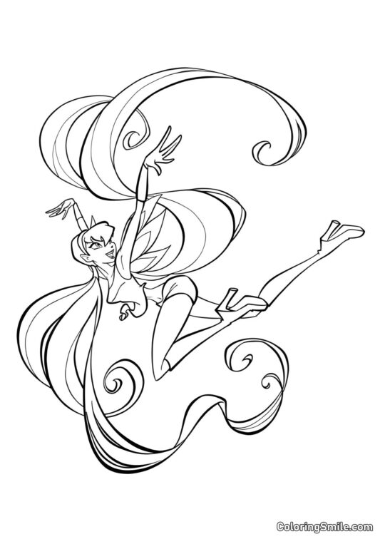 Stella – A Feiticeira Stella – A Feiticeira - Página para Colorir