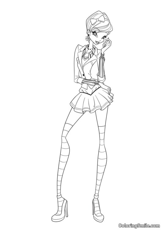 Winx Tecna Bon Ton Winx Tecna Bon Ton - Página para Colorir