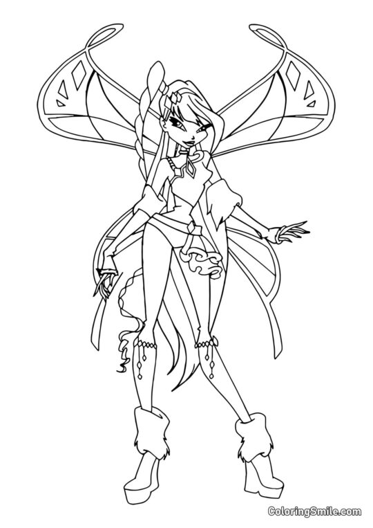 Winx Musa Lovix Winx Musa Lovix - Página para Colorir