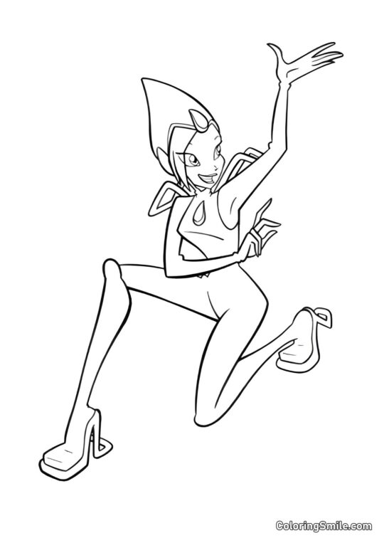 Feliz Tecna Feliz Tecna - Página para Colorir