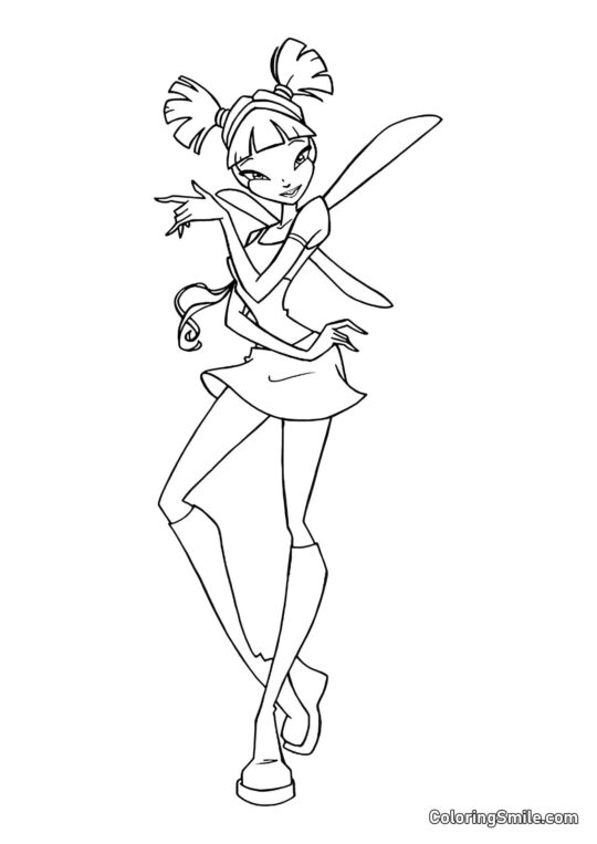 Musa se Transforma em uma Fada Musa se Transforma em uma Fada - Página para Colorir