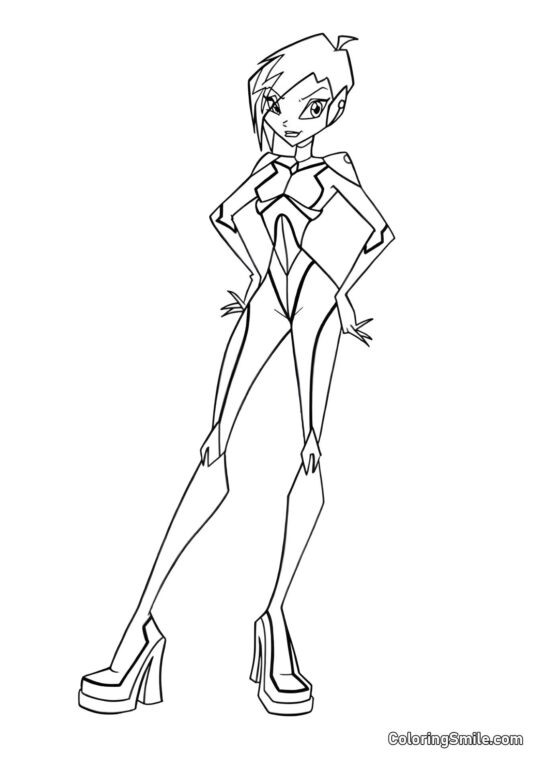 Tecna em Fantasia Tecna em Fantasia - Página para Colorir