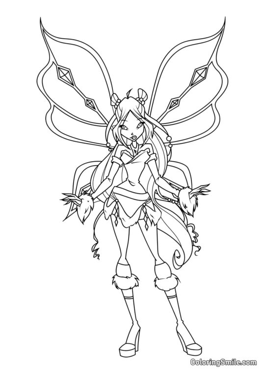 Winx Flora Lovix Winx Flora Lovix - Página para Colorir