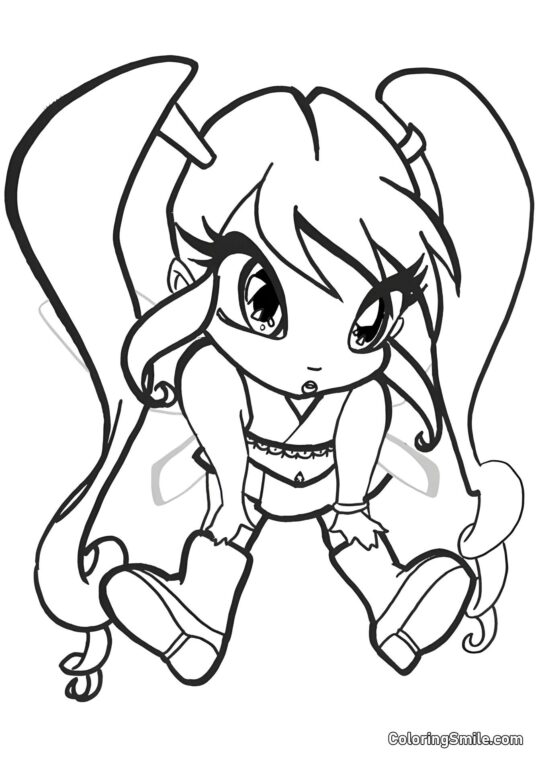 Fada Chatta Fada Chatta - Página para Colorir