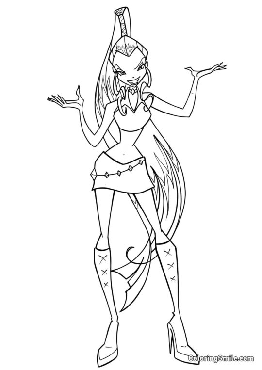 Bruxa Trix Icy Bruxa Trix Icy - Página para Colorir