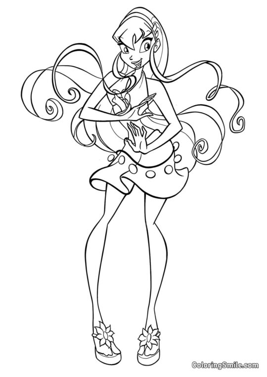 O Look de Stella O Look de Stella - Página para Colorir