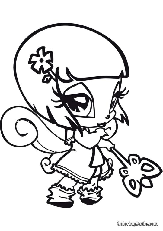 Pequena Fada Lockette Pequena Fada Lockette - Página para Colorir